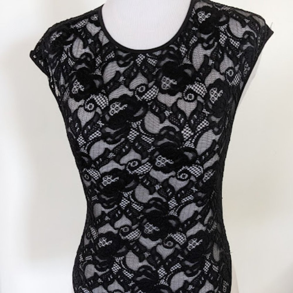 Parisa Women Lace Bodysuit, Size M